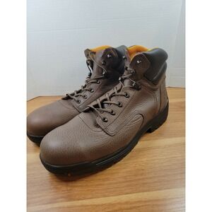 Timberland Pro Titan 6" Brown Leather Work Boots Alloy Toe Sz 14 Wide